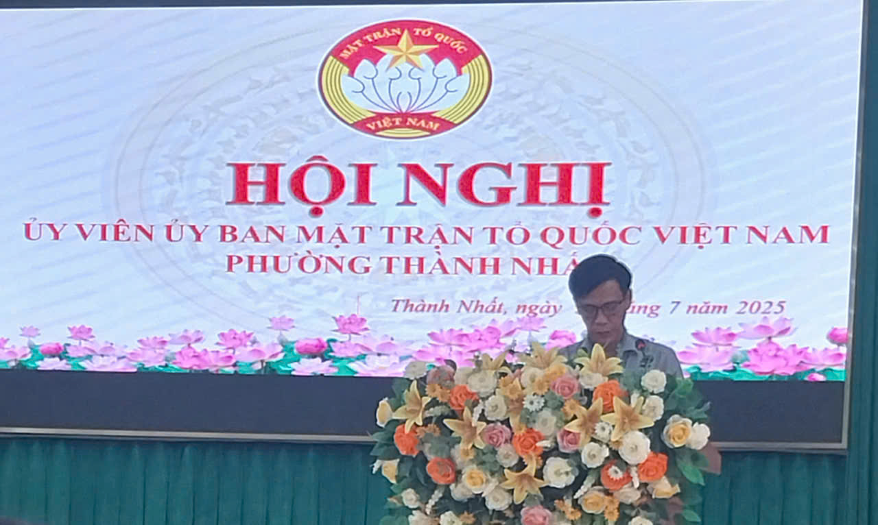 Hiệp thương bầu bổ sung ủy viên ban thường trực và cử chức danh phó chủ tịch ủy ban MTTQ Việt Nam phường lần thứ I, nhiệm kỳ 2025-2030